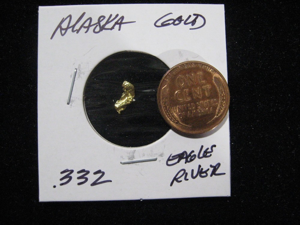 ALASKA GOLD NUGGETS EAGLE RIVER  .332 GRAM