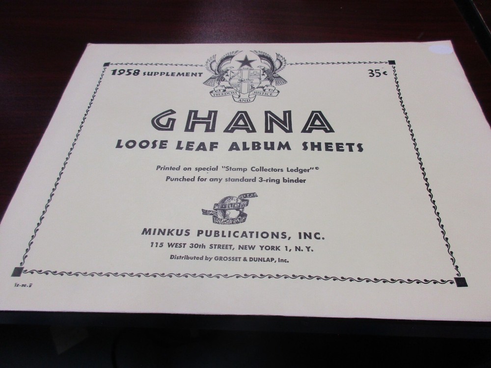 "MINKUS"1958  SUPPLEMENT GHANA  W/FREE SHP.
