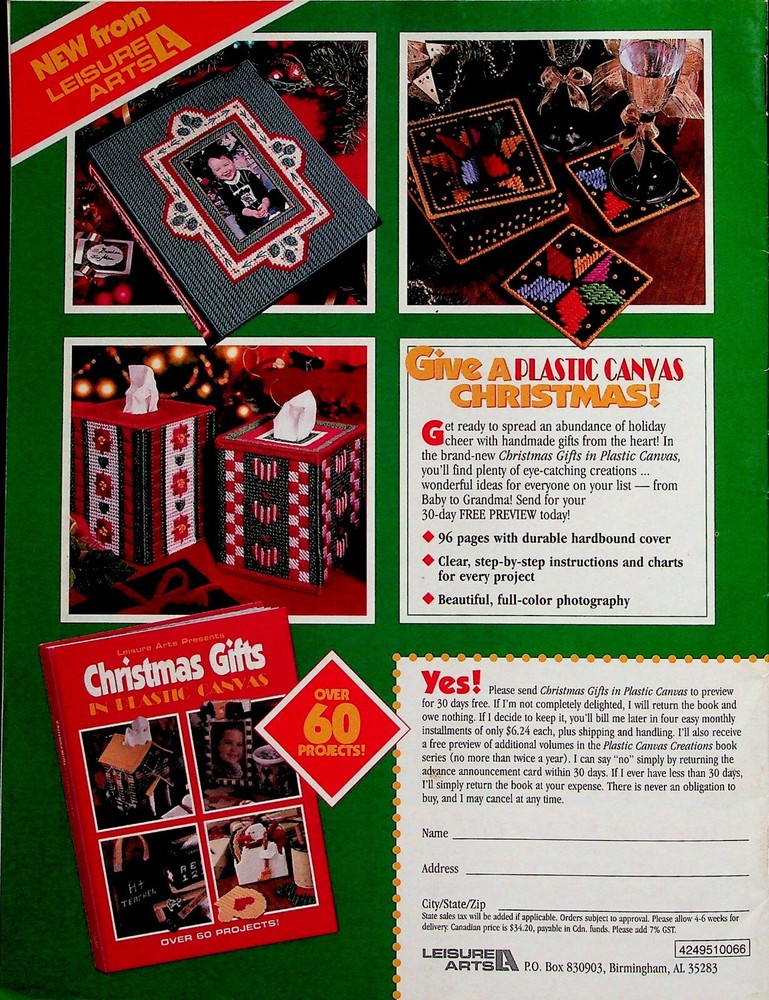 Plastic Canvas Corner Magazine Set 1999 Vol 10 #6 23 Patterns