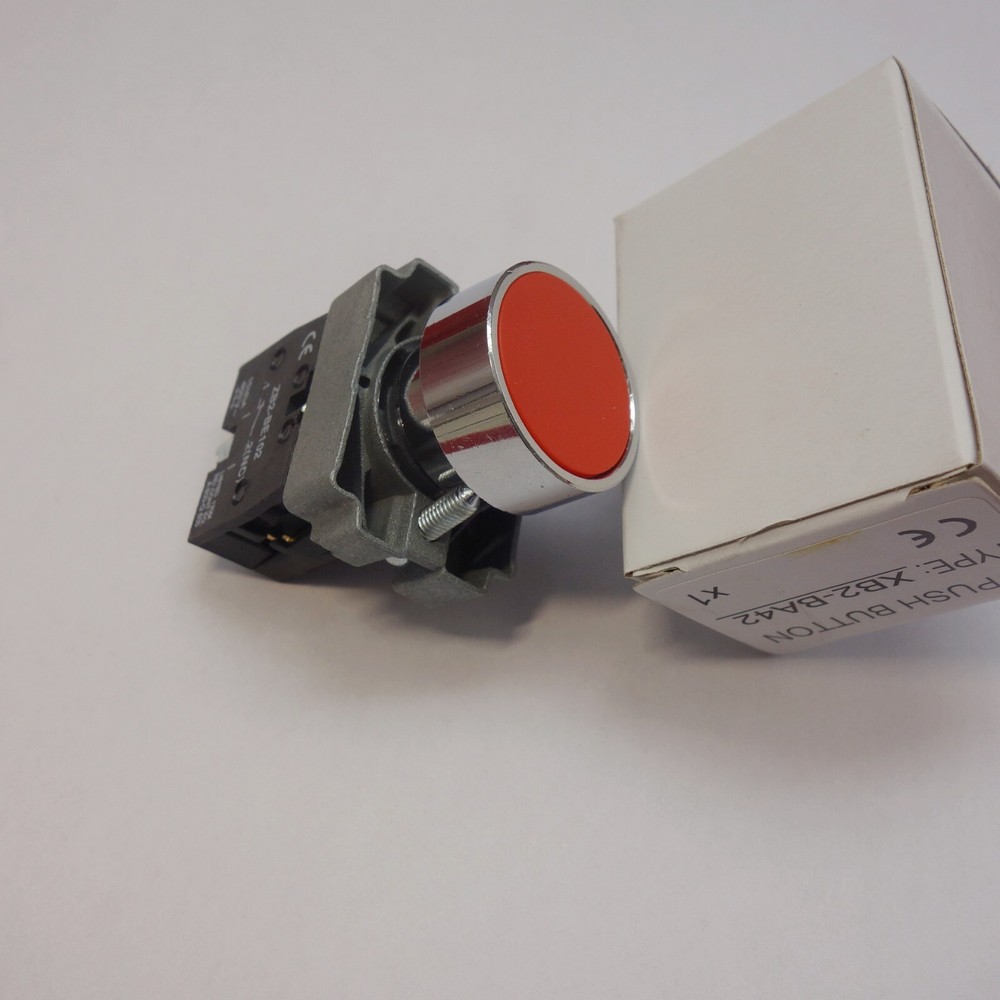 5PCS NEW FITS XB2BA42 RED 22MM RED Momentary PUSH BUTTON Switch