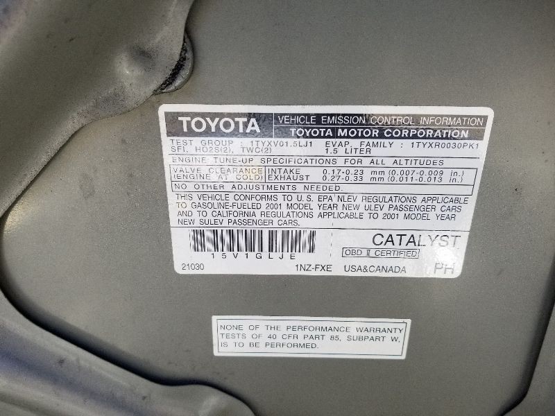 01-03 TOYOTA PRIUS ENGINE ELECTRONIC CONTROL MODULE ECM ASSEMBLY