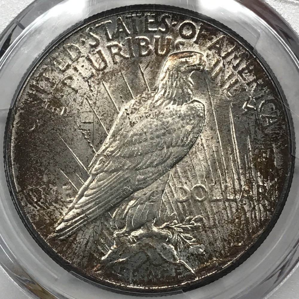 1927 P Peace Silver Dollar PCGS MS-65 - Toned