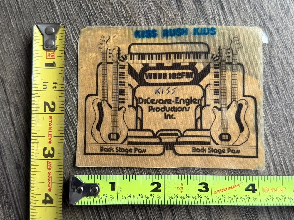 KISS RUSH Pass Dressed To Kill Tour Pittsburgh Apr15 1975 Vintage Kiss Aucoin