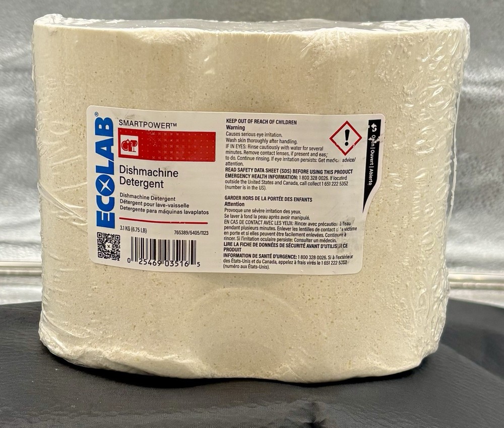 Ecolab Smartpower Dishmachine Detergent 6.75 lb. Block