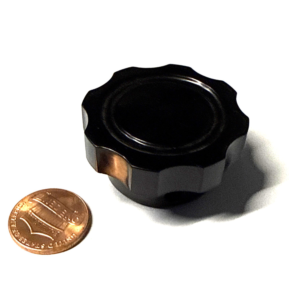 one knob  OD=40  mm H=20 mm with double locking screws  BLACK