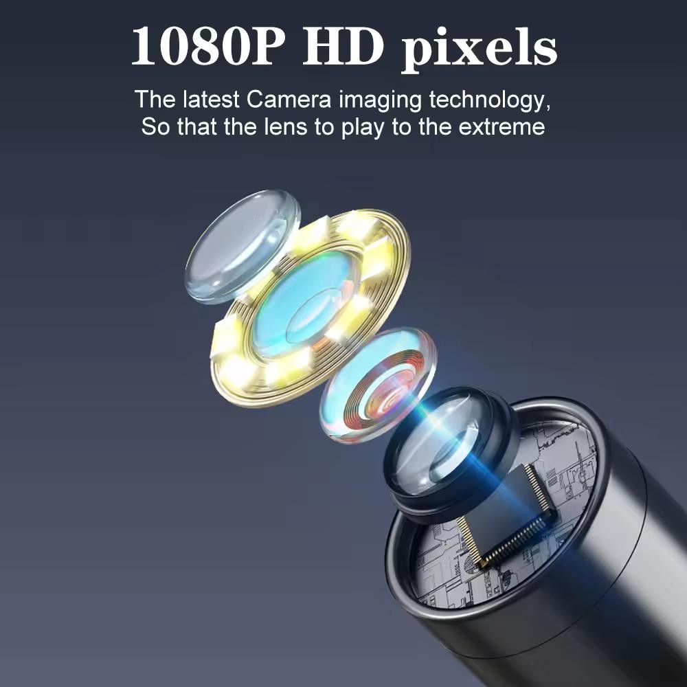 5M Endoscope Camera with Light, 4.3' IPS Screen 1080P HD Inspection Camera LED