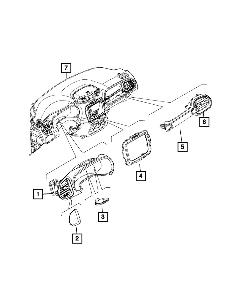 Genuine Mopar Instrument Panel Bezel 6VM16LXHAA