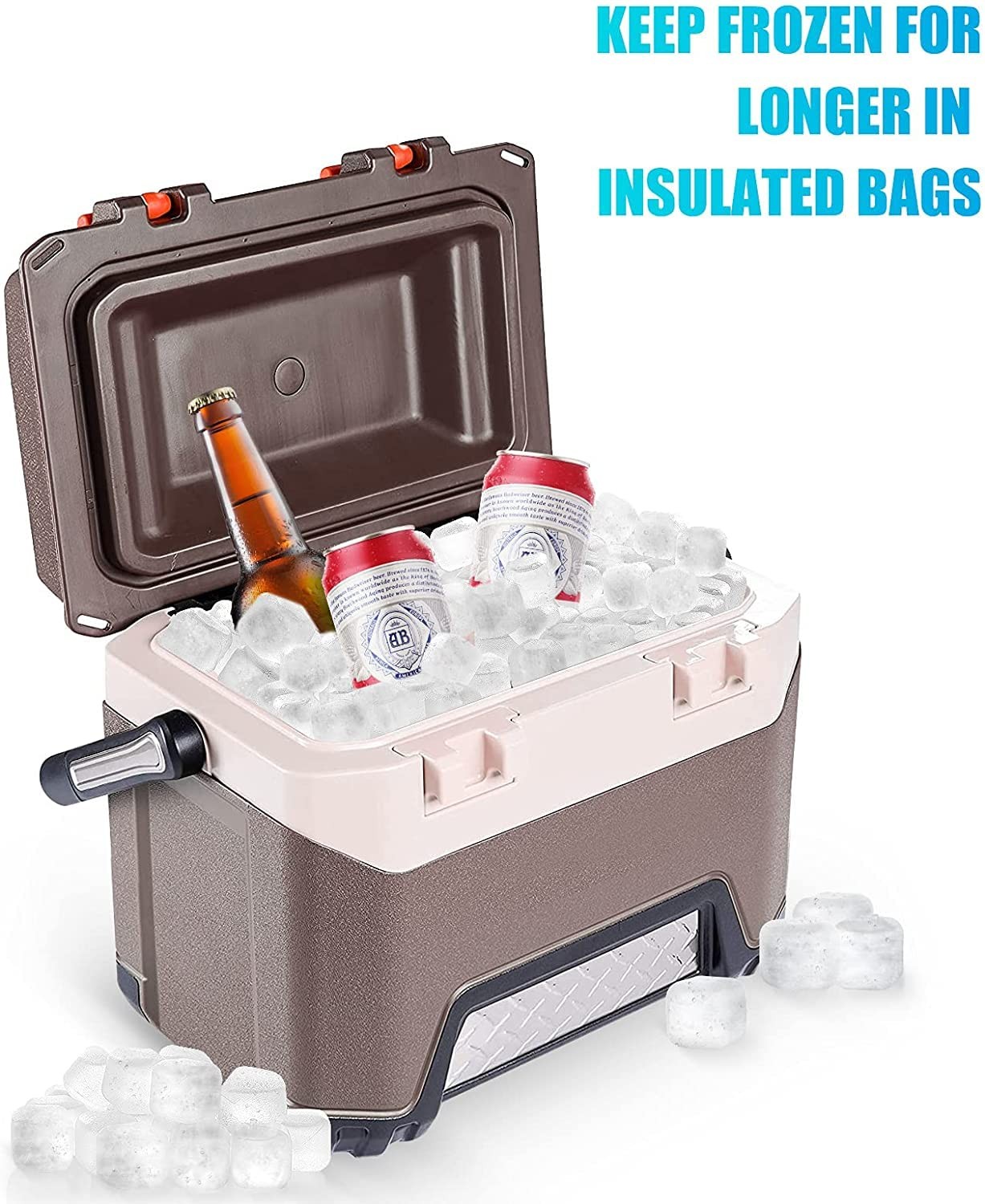 Reusable Ice Cubes for Drinks, 20 Pack Refreezable Plastic Ice Cubes BPA Free...