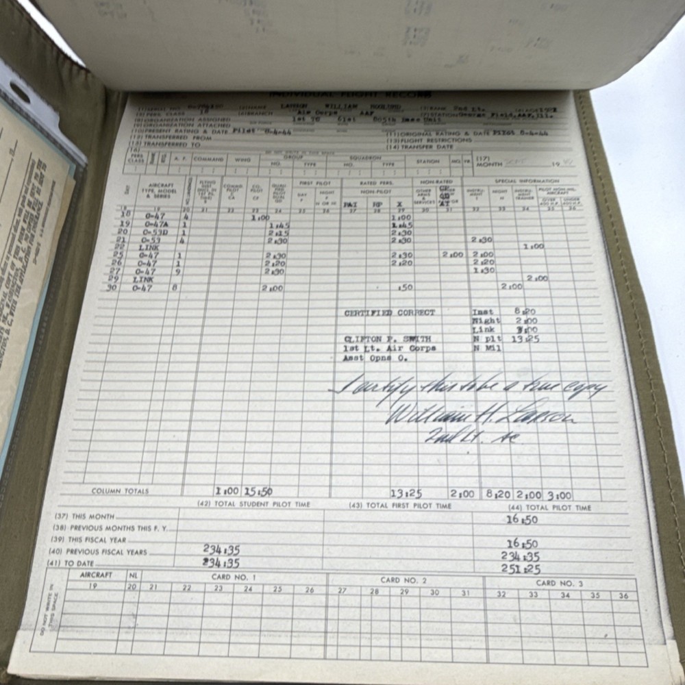 WWII US Army Air Force Pilot Navigation Kit Charts Docs Records Photos rare map