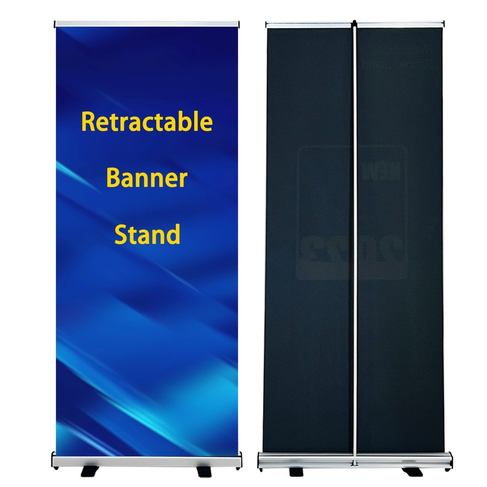 31.5"x80" Retractable Roll Up Banner Stand Pull Up Display (Stand Only)