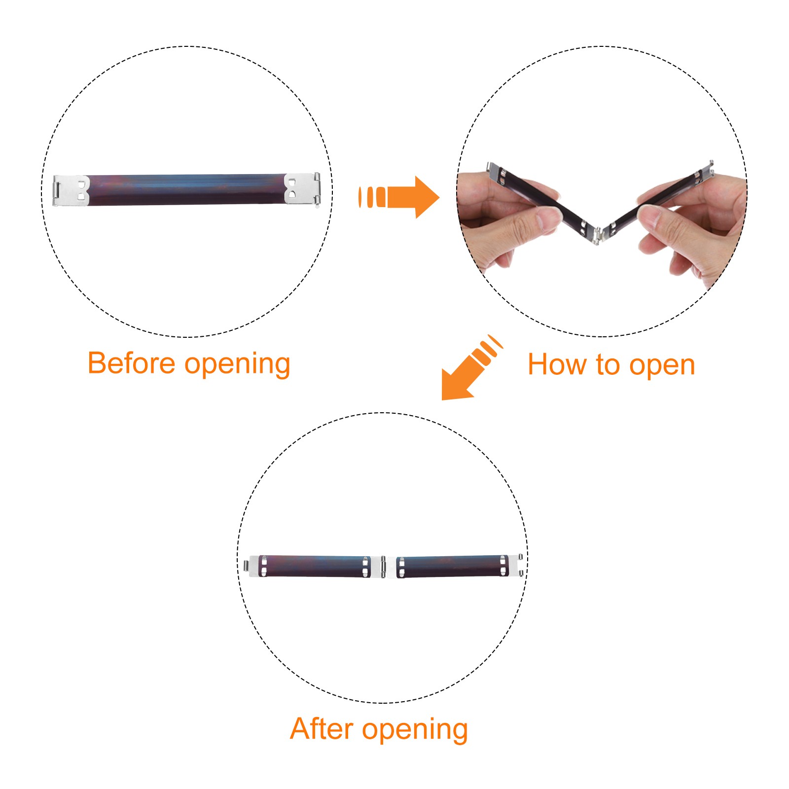 24Pcs Metal Internal Flex Frame 12cm/4.7" Purse Frame Handbag Hinges Silver