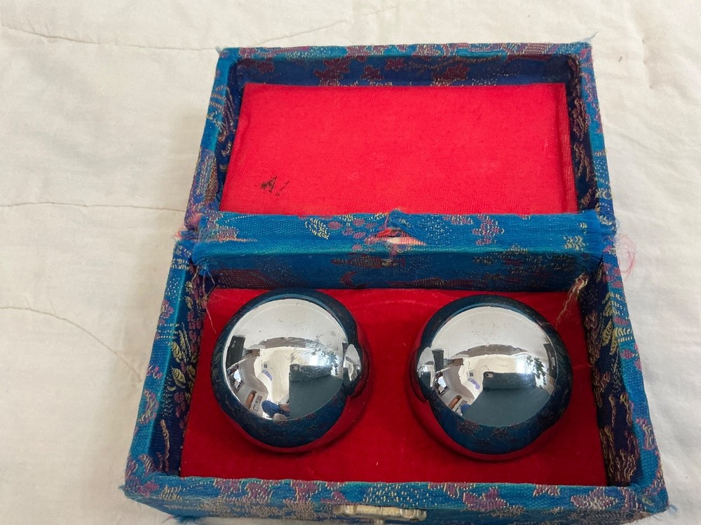 Baoding Balls 50MM Solid Chrome Hand Exercise Therapy De-Stressor SET OF 2