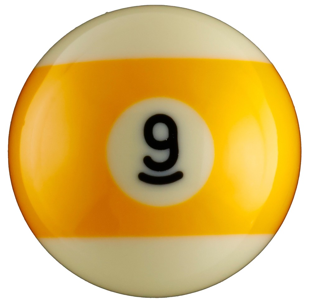 SRS #9 Replacement 2-1/4 Pool Ball (Striped Yellow)
