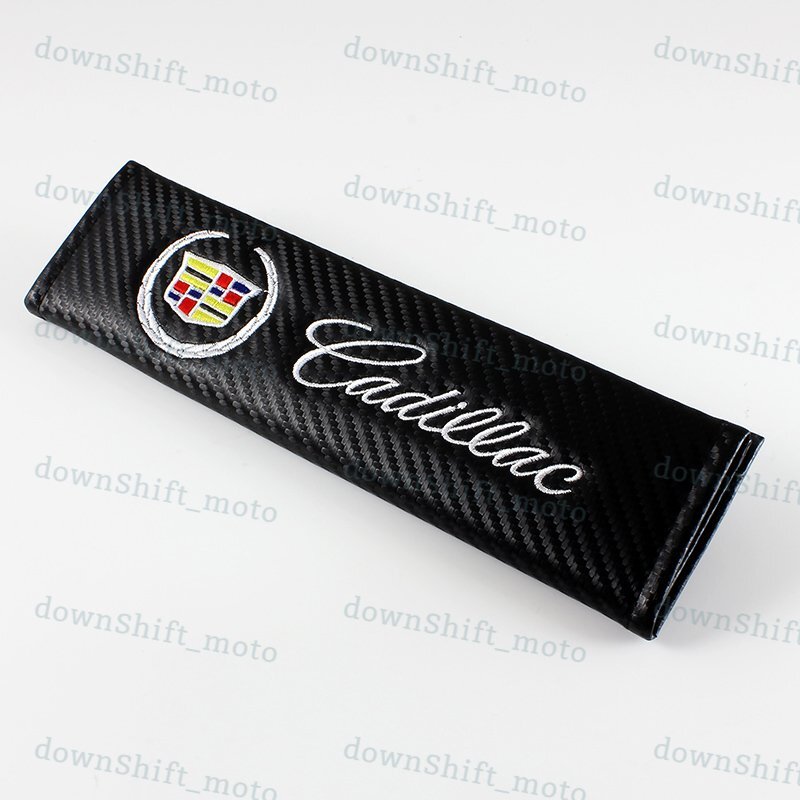 SET OF Carbon Fiber Look Seat Belt Cover Shoulder Pads for CADILLAC CTS ESCALADE