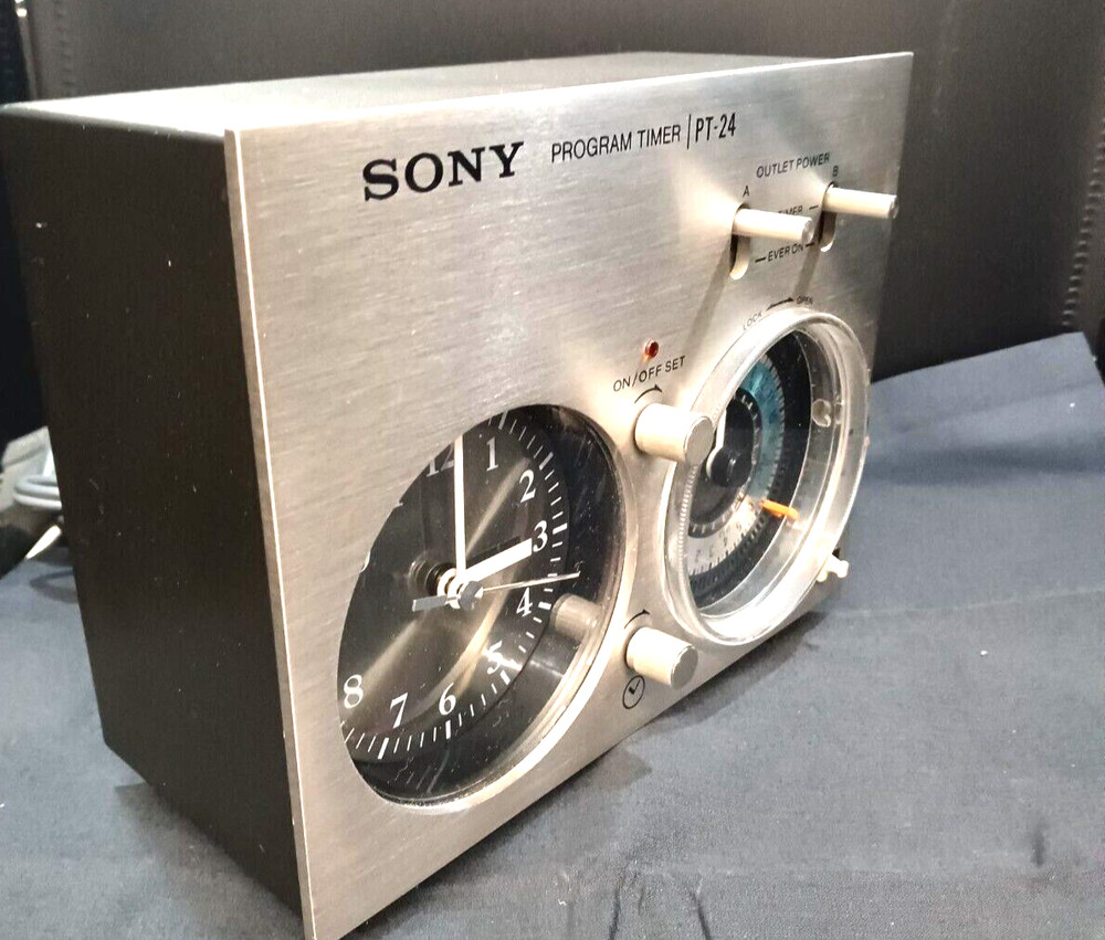 Sony PT24 Collectible Retro Clock – Time Function OK / Timer Non-Working / Japan
