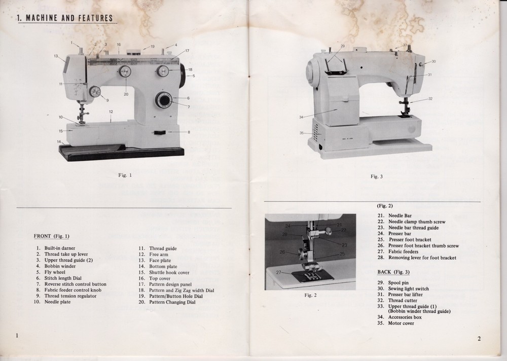 Sewing Machine Instruction Booklet Model FA870
