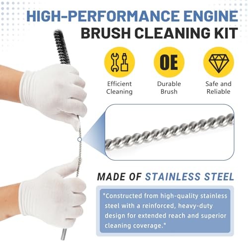 12 Pcs 61820 Car Engine Cleaning Detailing Brush Kit - Motor Engine