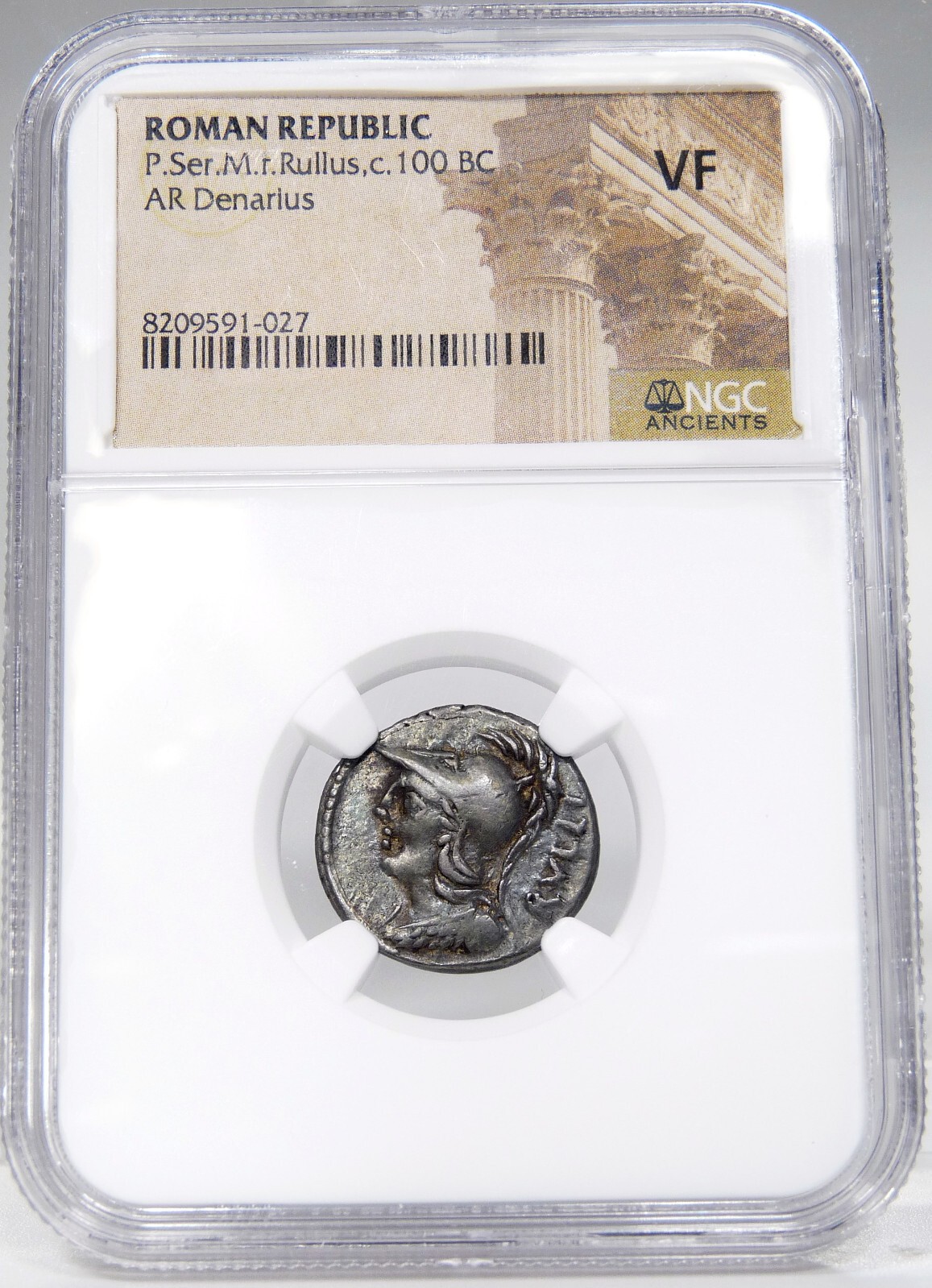 MINERVA/Victory Two Horse Chariot P. Servilius Mf Rullus NGC VF Coin Servilia 14