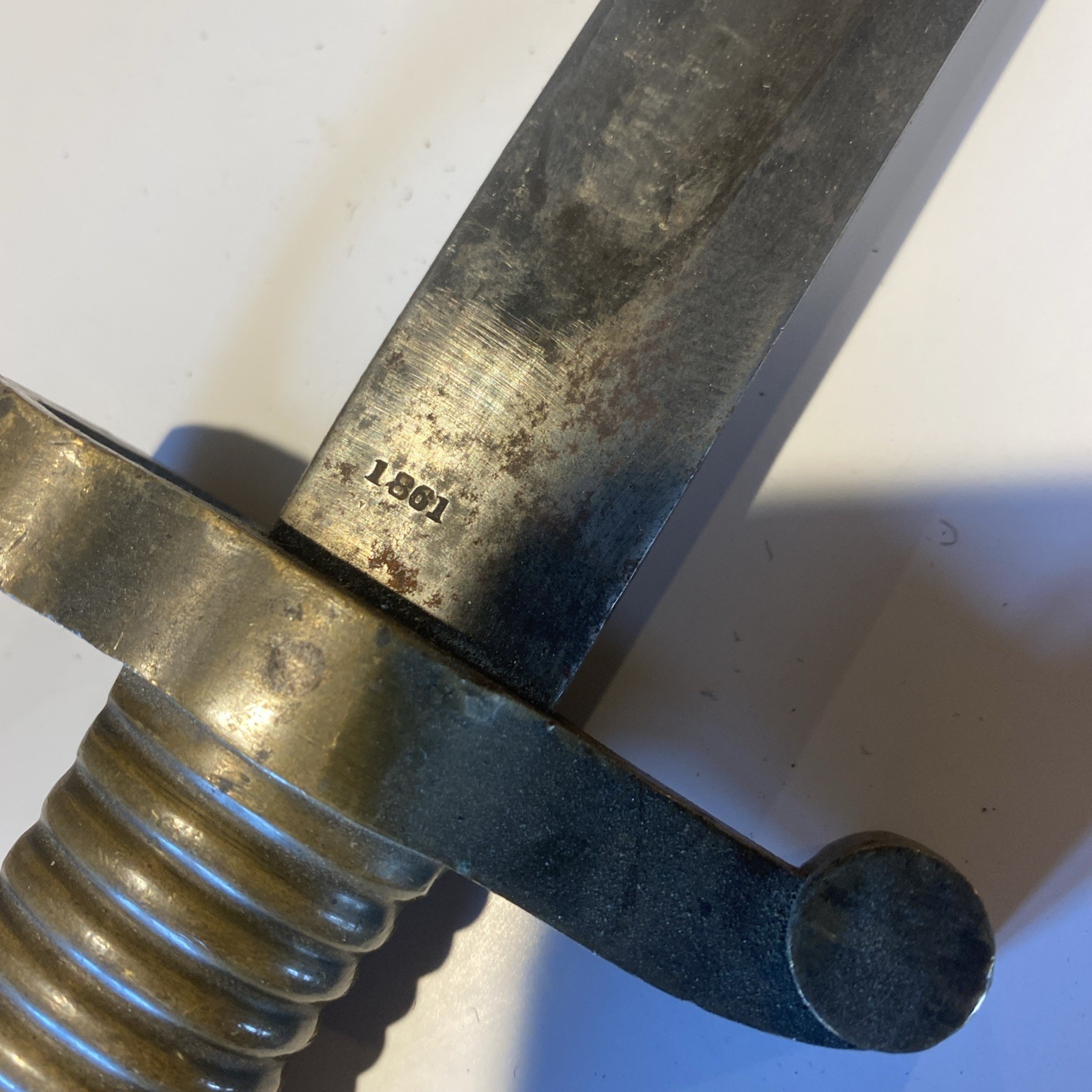 US Navy Rifle Model 1861 Collins Plymouth Whitneyville Saber Bayonet + Scabbard