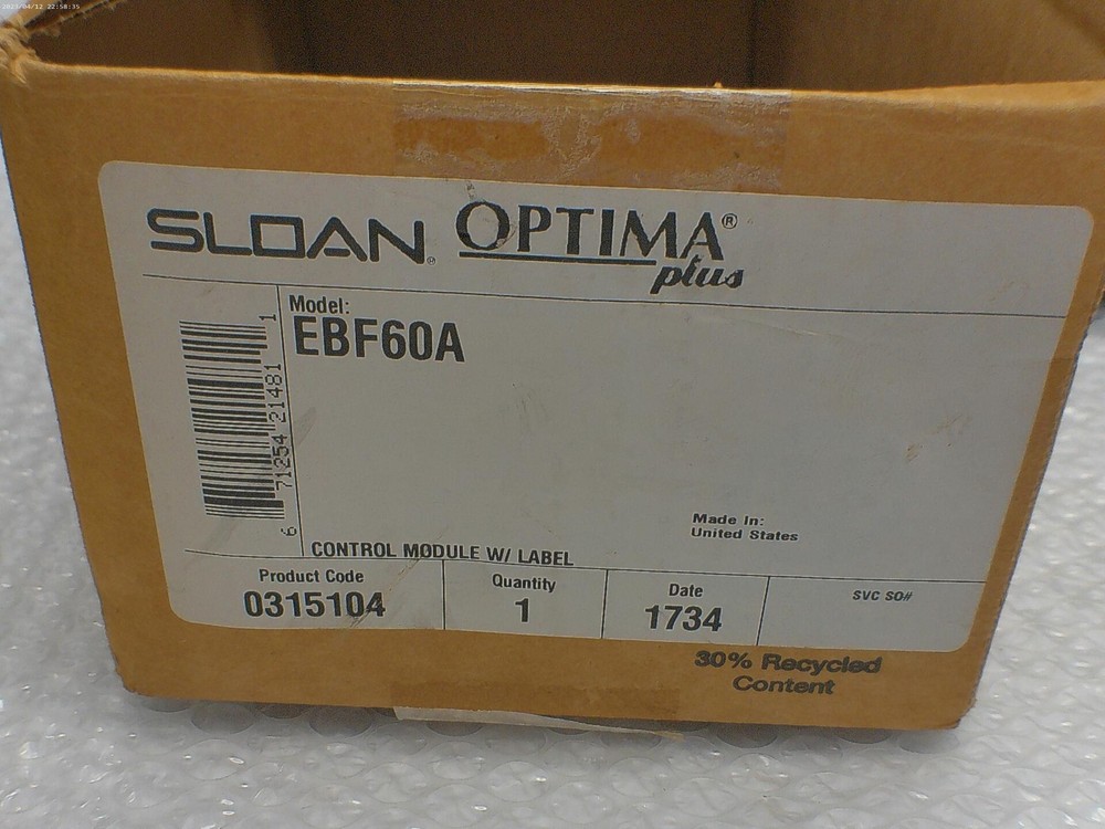 SLOAN EBF60A CONTROL MODULE NSMP