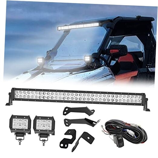 LED Lights Brackets Mount Kit,Front A-Pillar Polaris LED Lights Brackets Mount