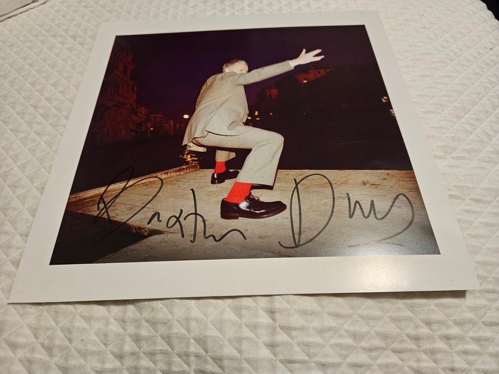 Baxter Dury signed art card