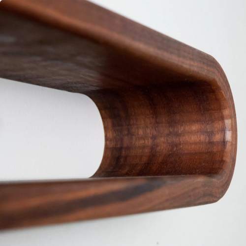 12"inche Bent Wood Shelves Solid Walnut Wood Shelf Curved Floating Shelves Decor