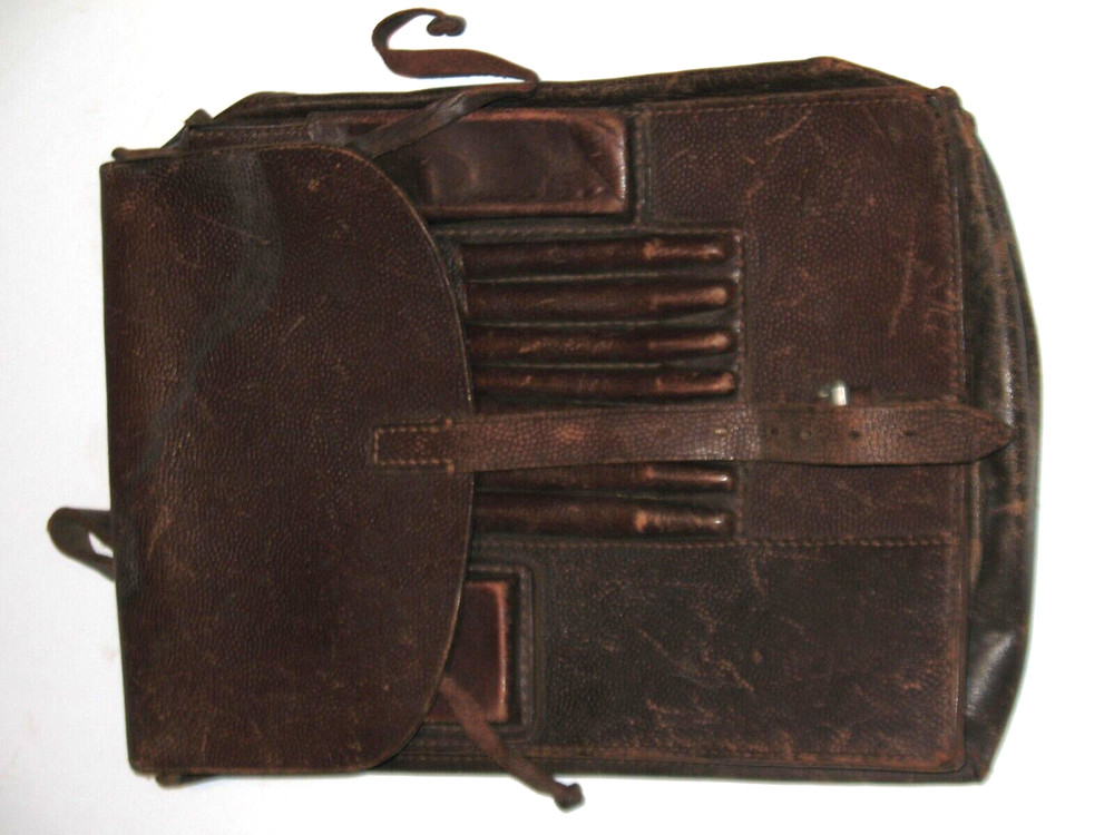 WW 11 War German Map Case Makers Name Printed Extra Nice Original Condition