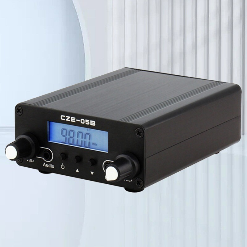 FM Transmitter Church 0.5W Mini Radio Stereo Station Black w/ Antenna CZE05B