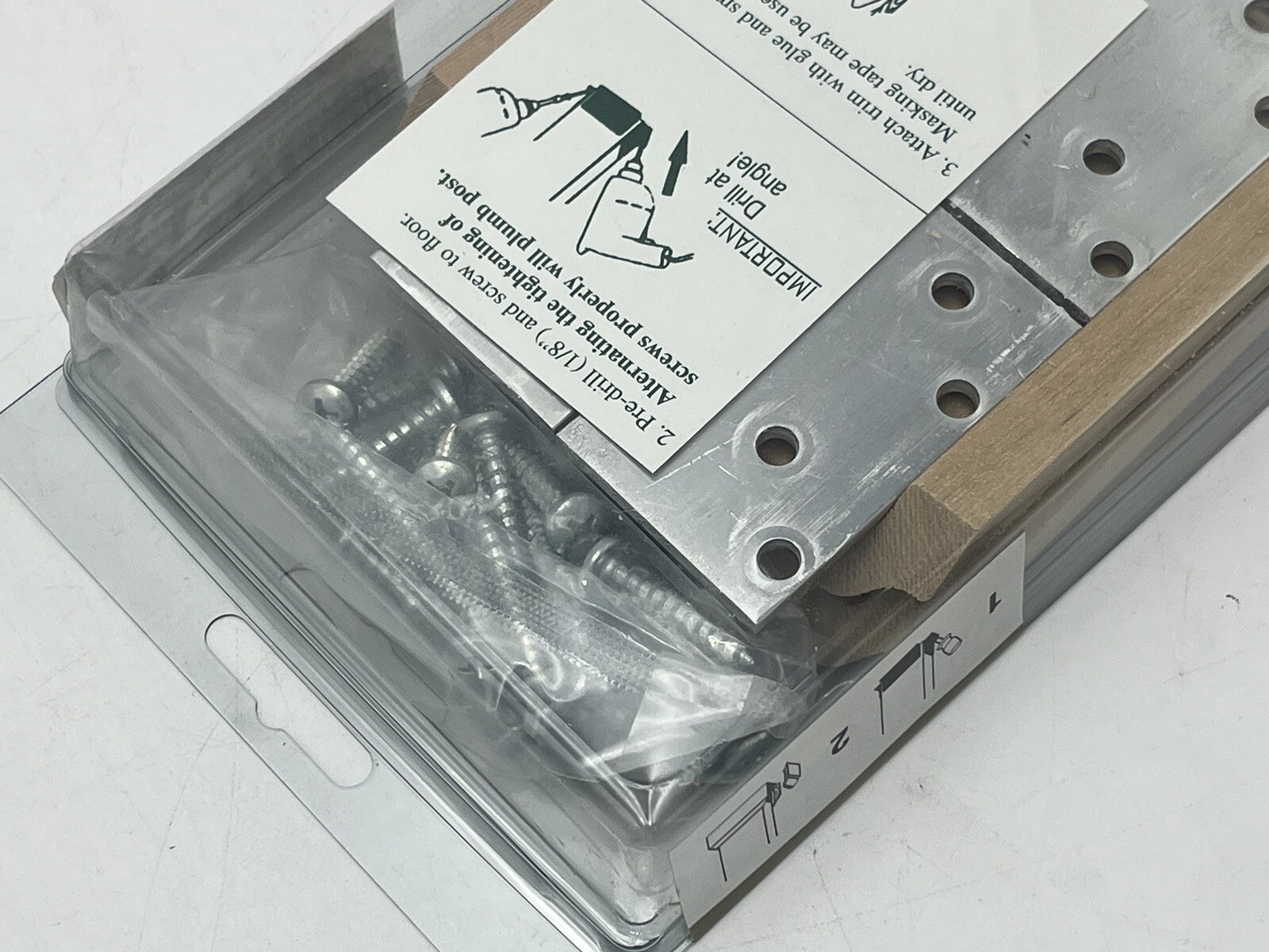 Newel Kit Post Mounting Fastener Kit 3-1/4" Hemlock UBS Zinc Plated Unfinished