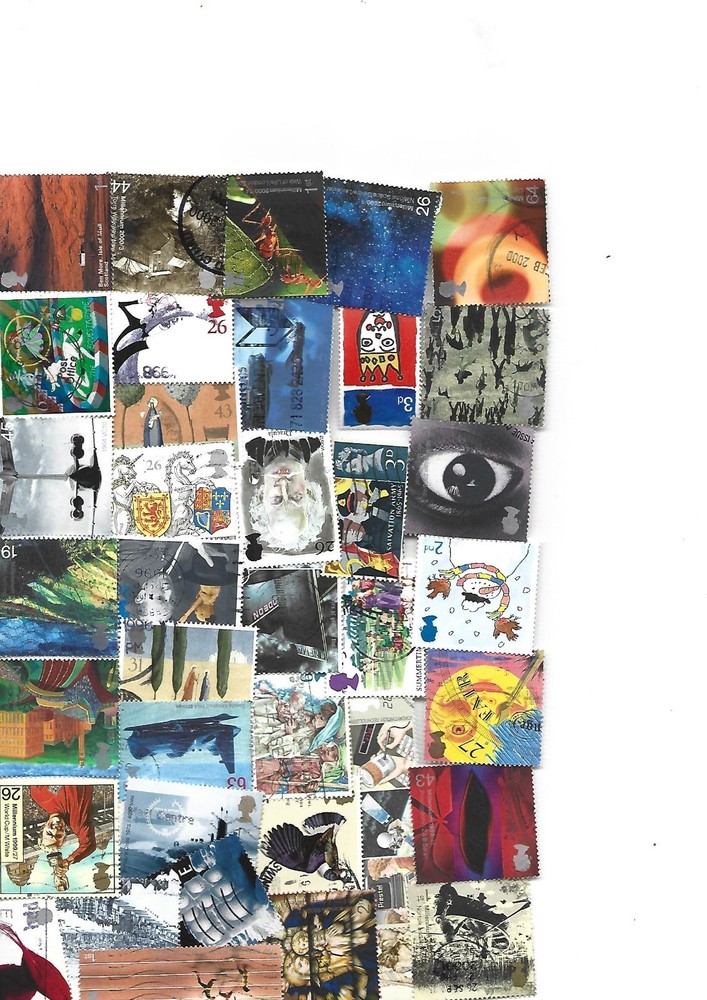 UNITED KINGDOM 100 USED DIFFERENT STAMPS