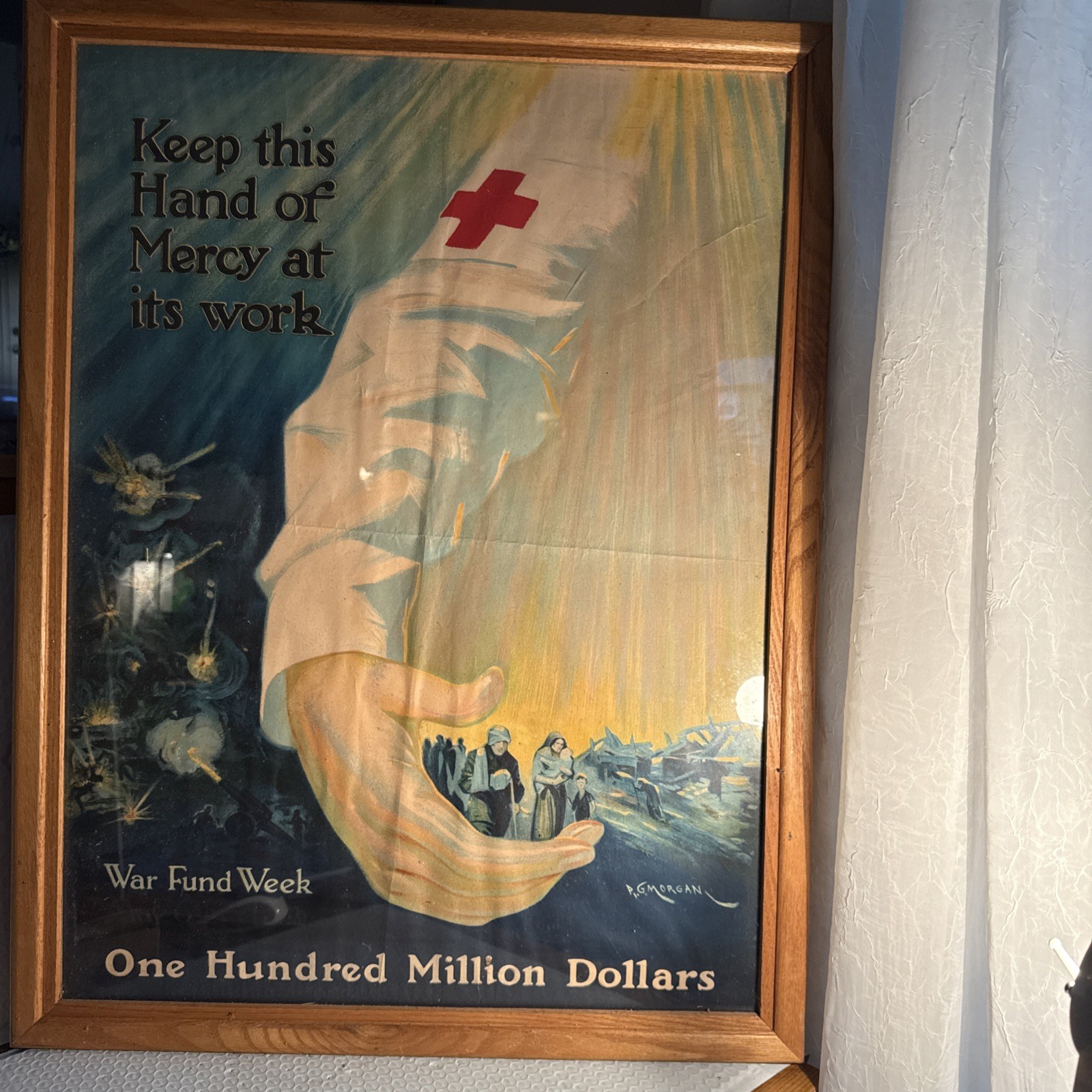 WW1 "Keep This Hand of Mercy as its Work" Red Cross Poster (20" X 27") 1918