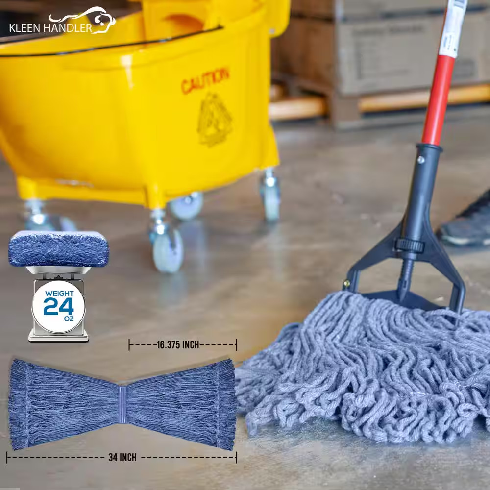 1.25 In. Loop End Commercial String Mop Blended Mop Head Replacement Refill 24 O