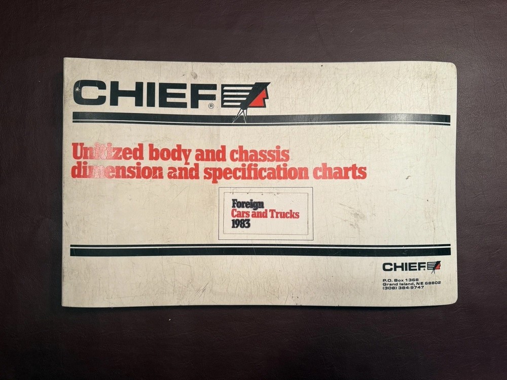Chief Chassis and Dimension Specifications Chart