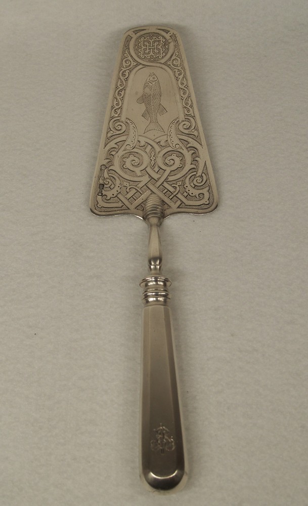 Antique Russian 84 Silver Ivan Khlebnikov Fish Server