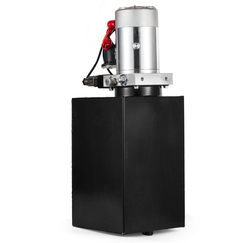 15 Quart Double Acting Hydraulic Pump Dump Trailer DC 12V Unit Pack Power Unit