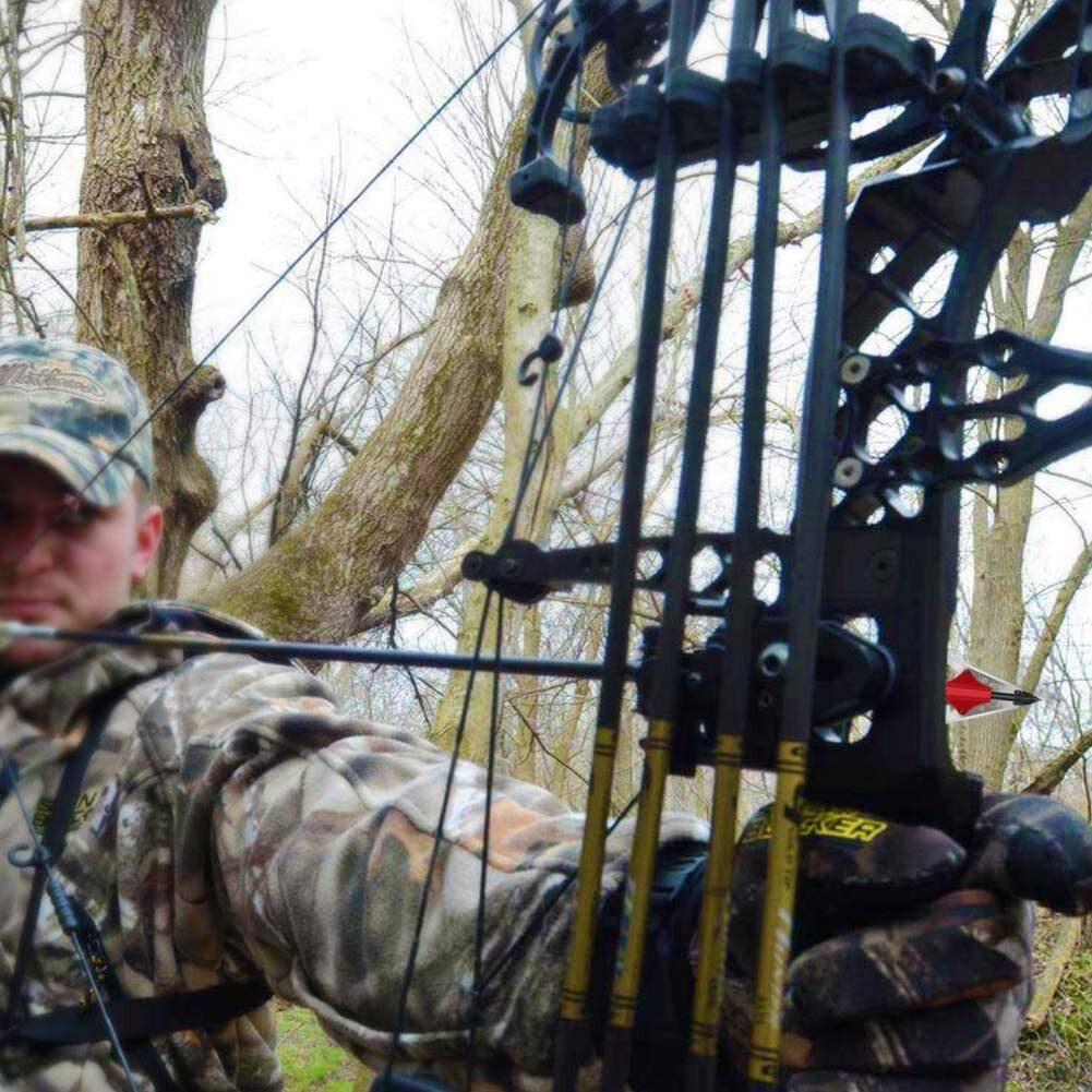 12Pcs BloodRunner Hunting Broadheads 100Gr 2 Spring Slide Retractable Blade Tip