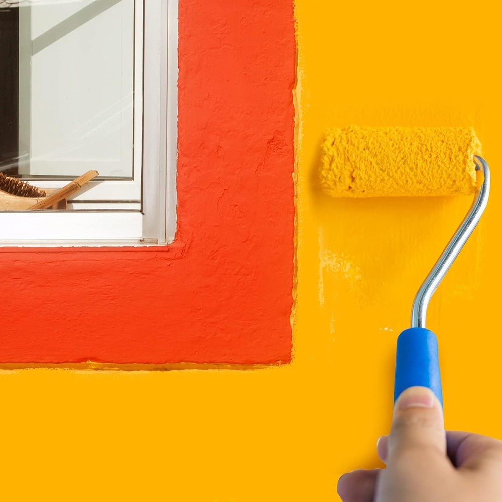 Compact Microfiber Paint Roller Pack - 9 Pieces for Effortless Home Renovation