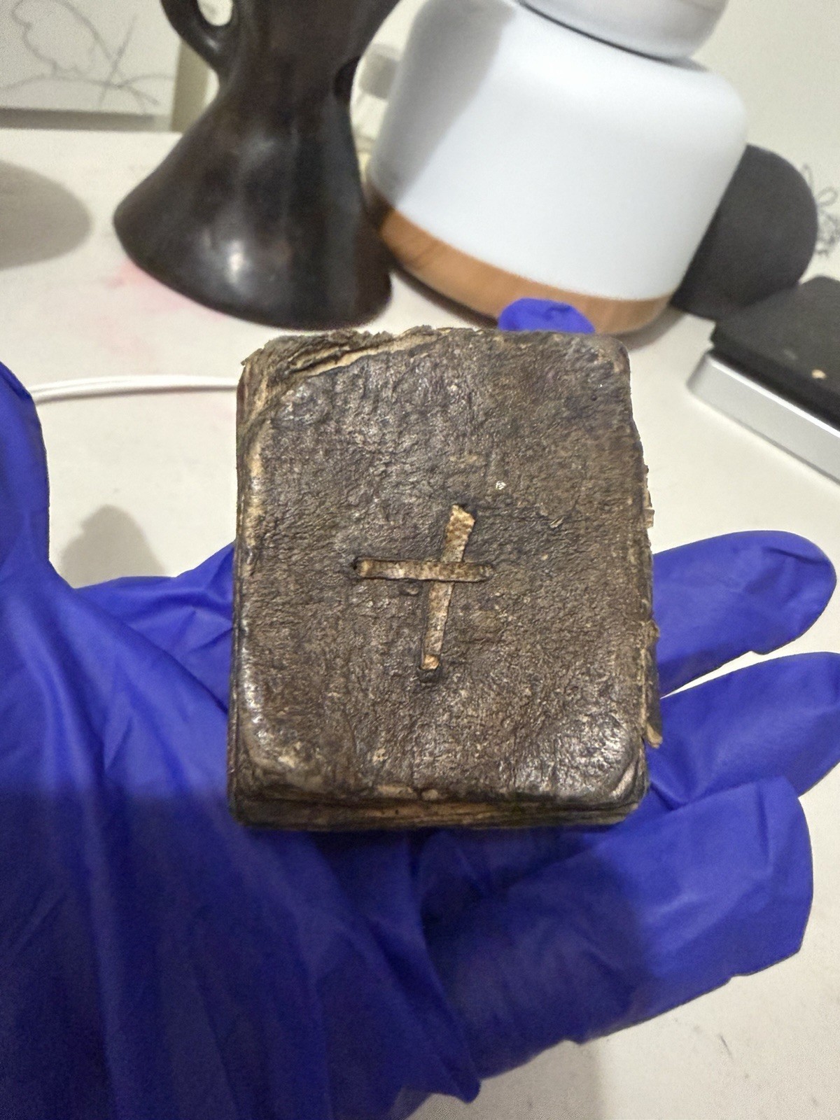 Antique Mini Scroll Ethiopian Bible – Ge’ez Script on Vellum Hand Written