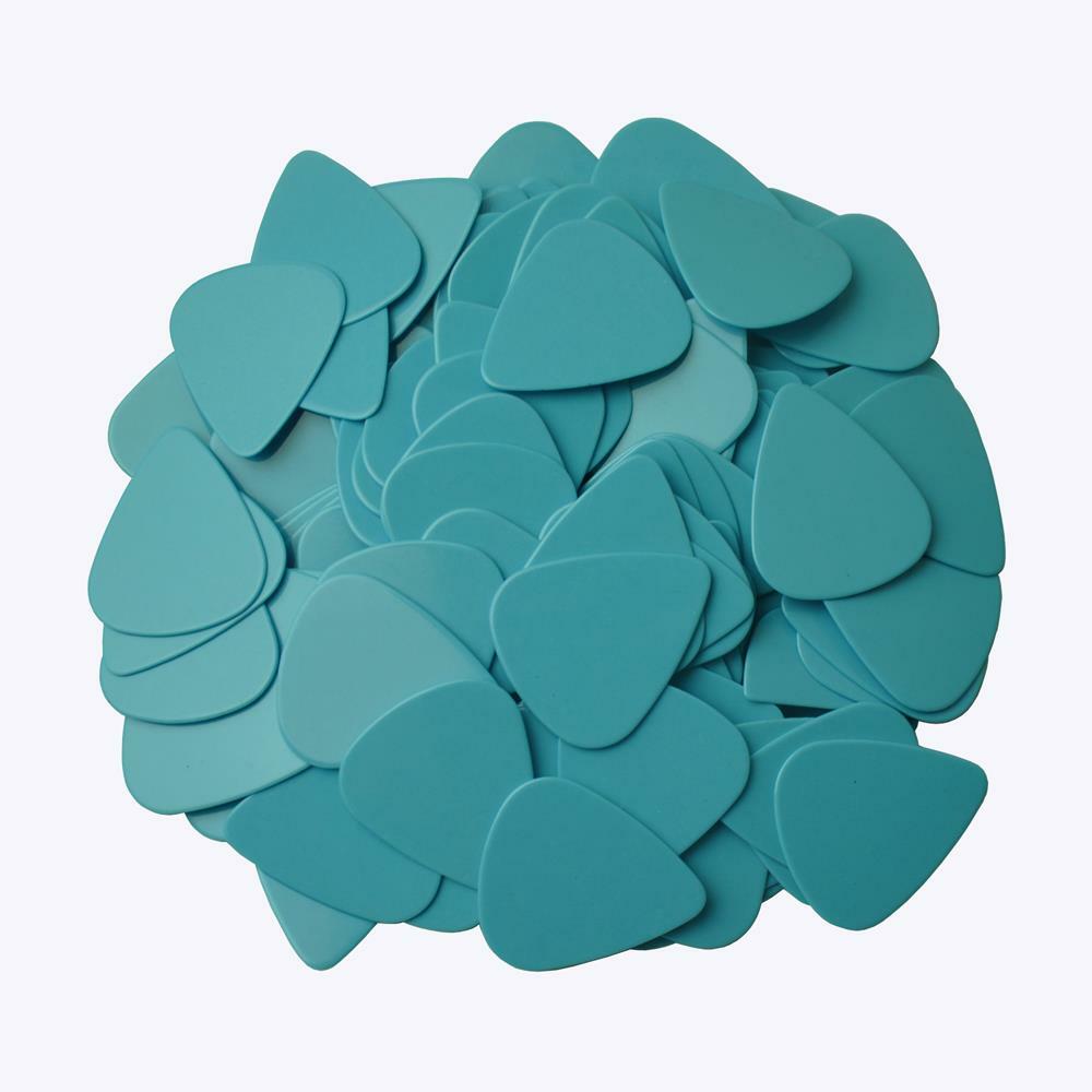 100pcs Medium 0.71mm Blank 351 Guitar Picks Plectrums Celluloid Solid Light Blue