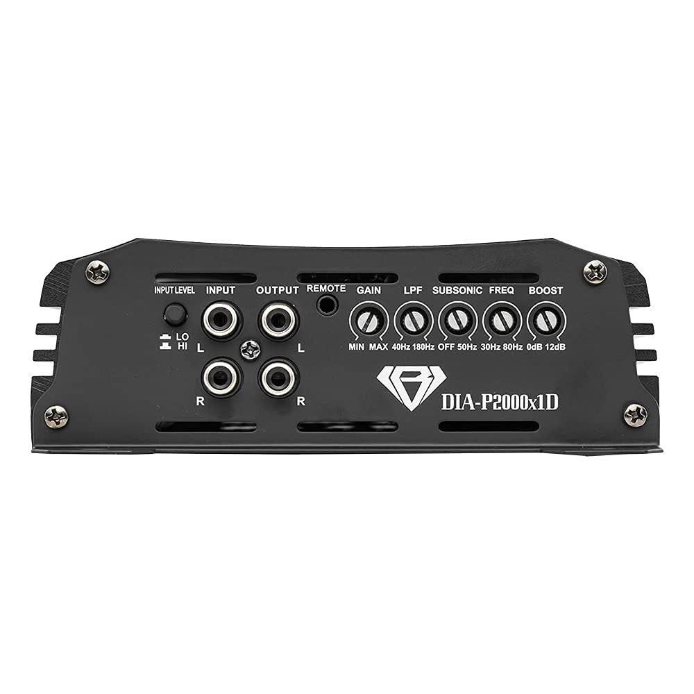 Black Diamond Car Audio Amplifier Class D 1-Channel Monoblock - DIA-P2000x1D
