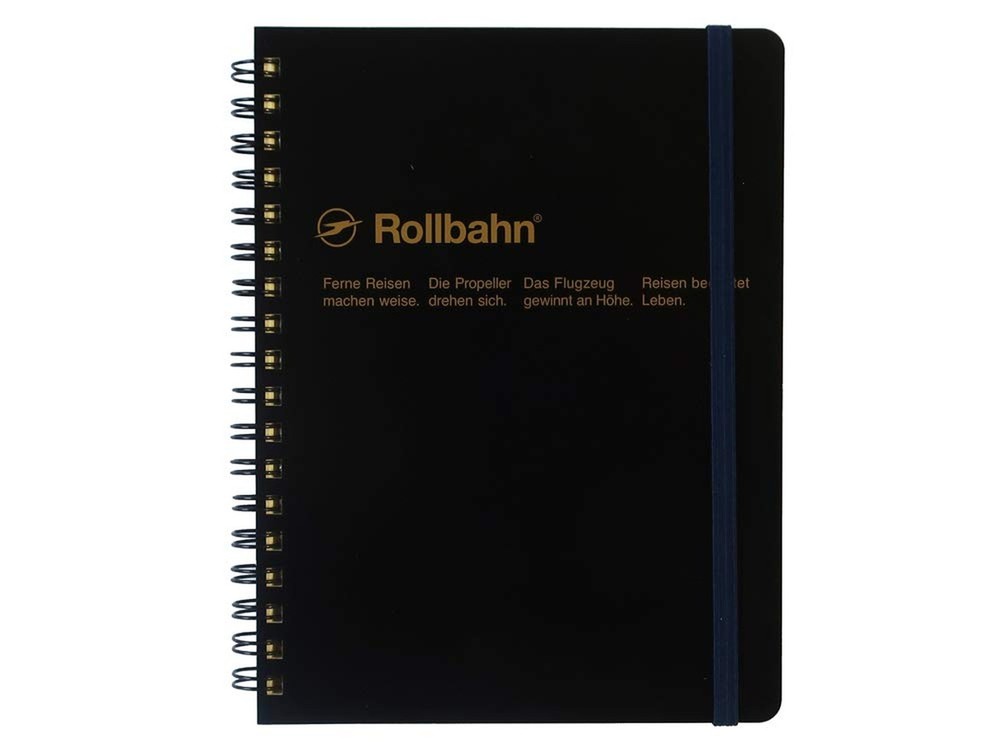 Rollbahn Large Spiral Notebook Black