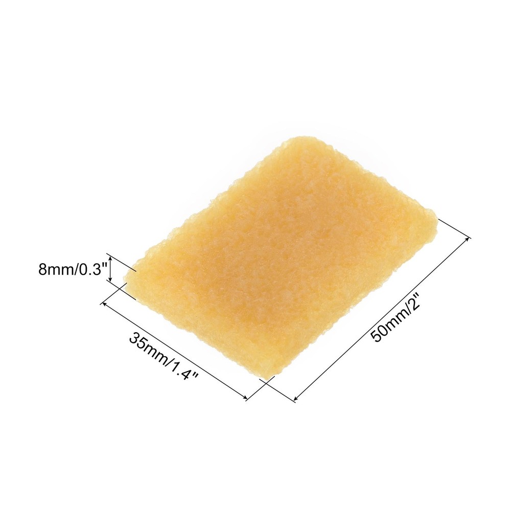 20pcs 50x35x8mm Rectangle Adhesive Remove Cleaning Tool, Yellow