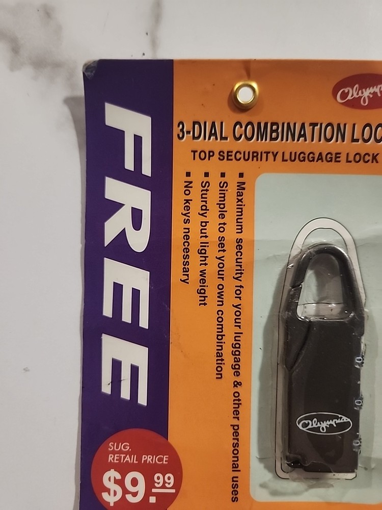 Olympia Sealed 3 Dial Combination Lock Luggage Security