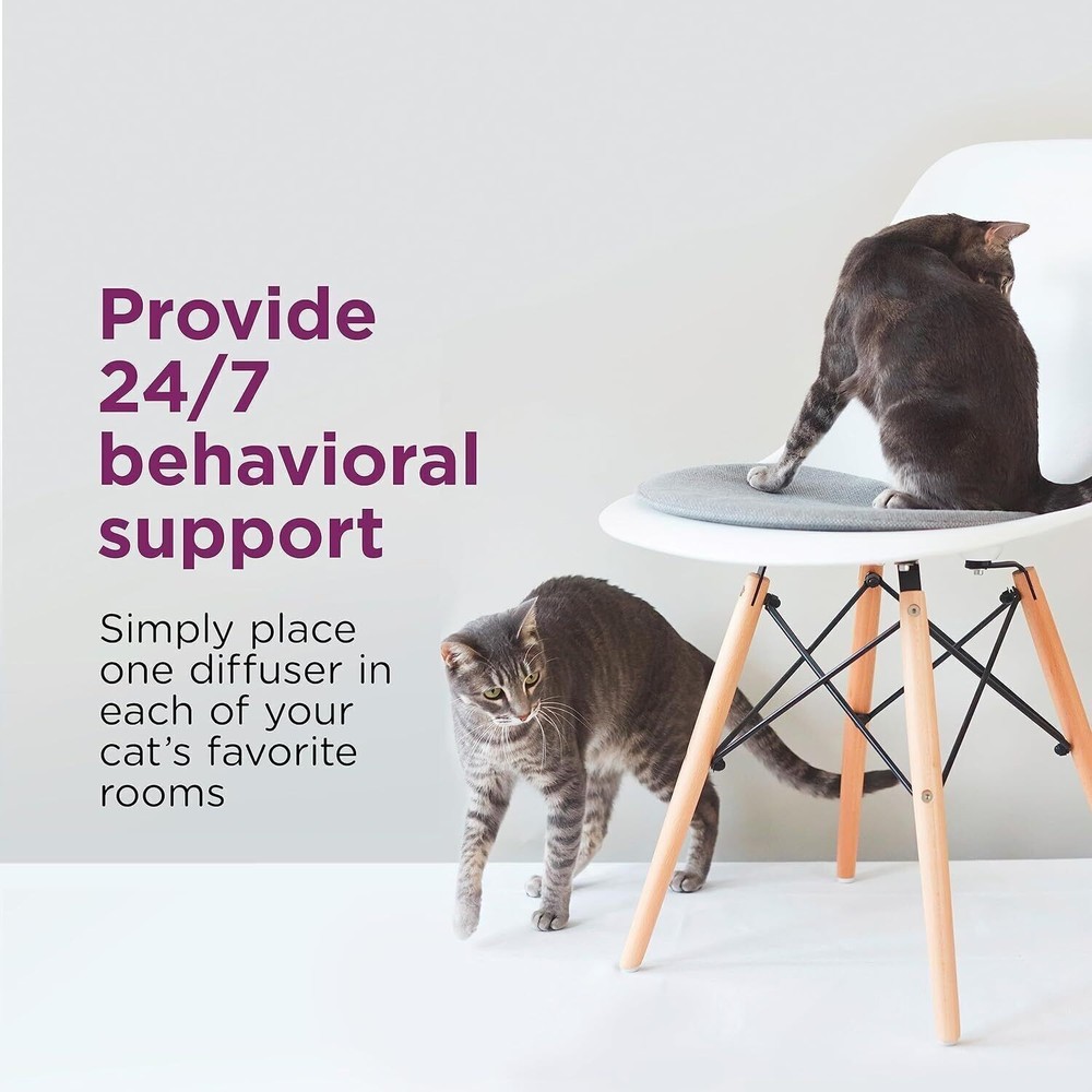 6-Pack Multi Cat Calming Diffuser Refills Value Kit Reduce Cat Fighting Spraying