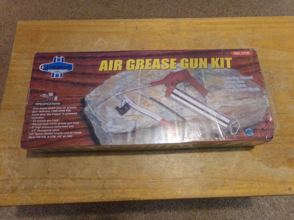 CUMMINS AIR POWERED GREASE GUN. OPEN BOX.