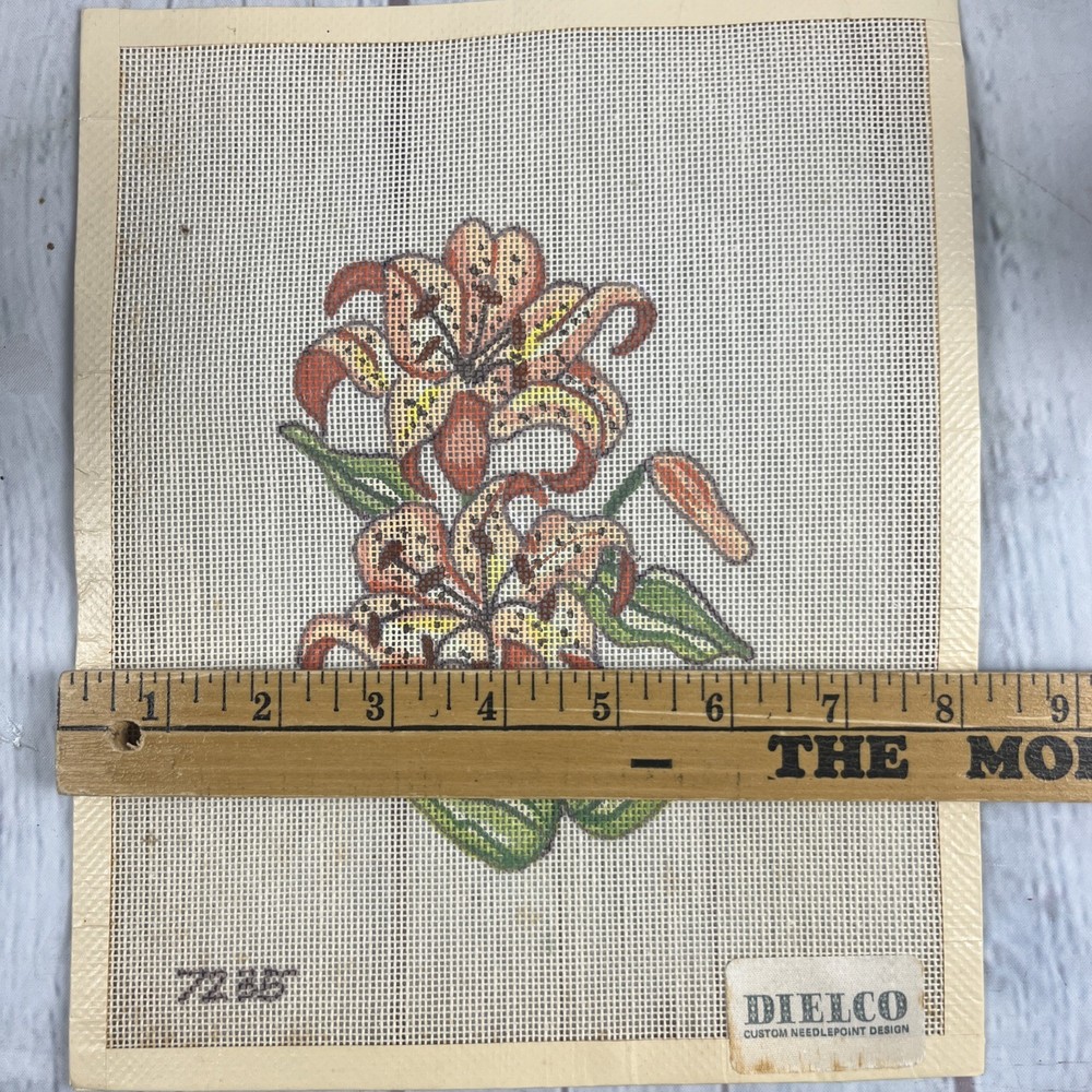 Two Lilys Dielco Custom Needlepoint Design Pattern