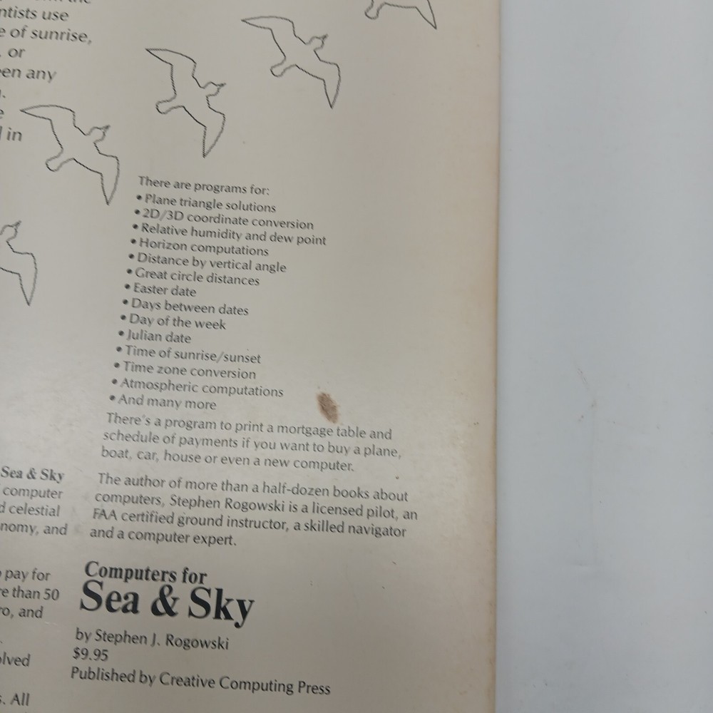 Computers For Sea And Sky Stephen J. Rogowski 1982