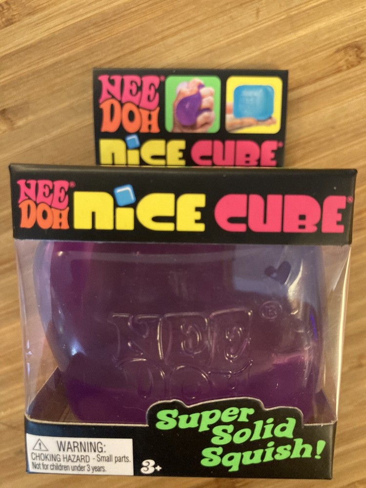 NEW Nee Doh Needoh Nice Cube Super Solid Squish purple  Toy