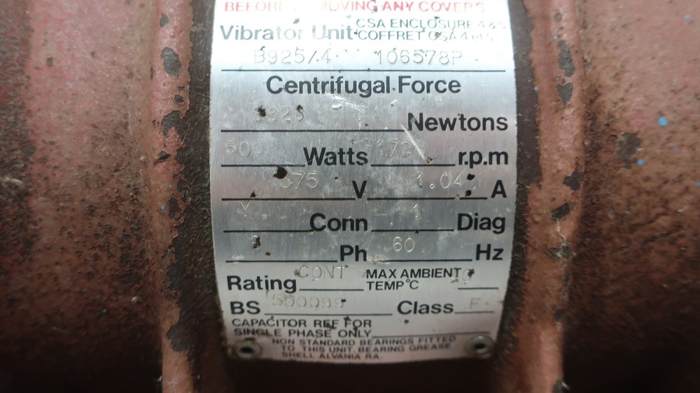 Invicta B925/4 3ph Vibrator Unit 500w